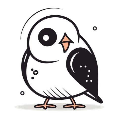 Cute cartoon owl. Vector illustration in doodle style.