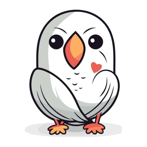 Owl cartoon mascot. Cute and funny animal vector illustration.