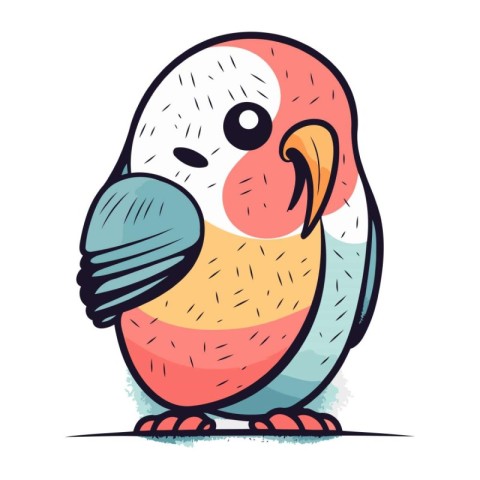 Cute parrot. Vector illustration of a cute parrot.