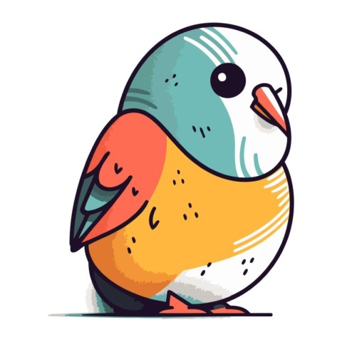 Cute cartoon penguin. Vector illustration of a cute bird.