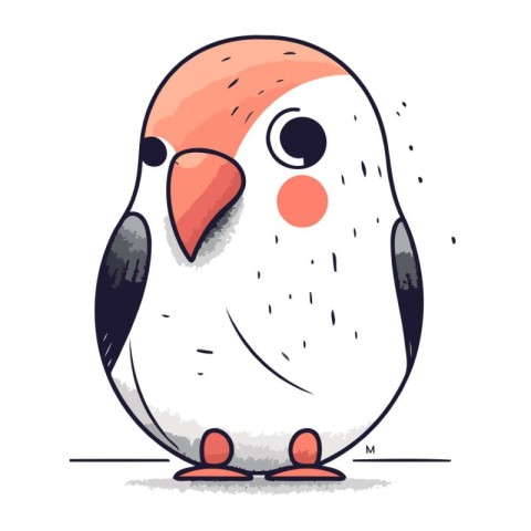 Cute cartoon penguin. Vector illustration of a cute penguin.