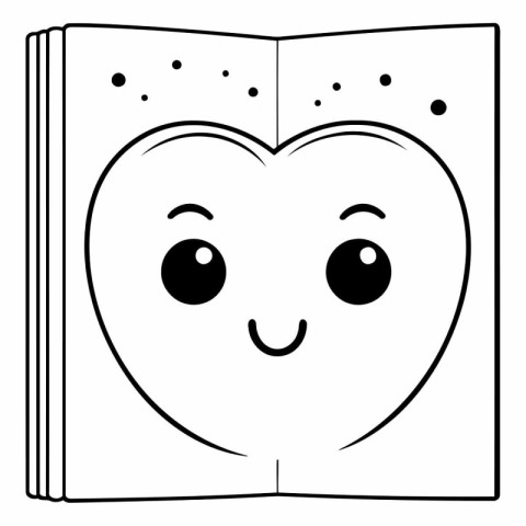 Love book icon. Outline illustration of love book vector icon fo