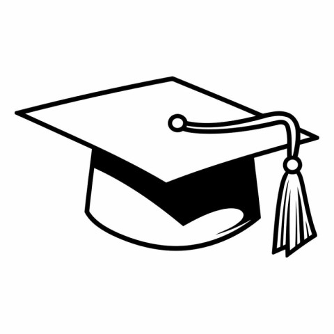 Graduation cap icon. Simple illustration of graduation cap vecto