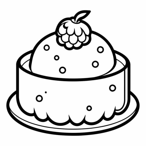 Cake icon. Outline illustration of cake vector icon for web