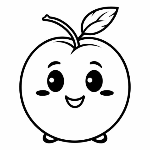 kawaii apple fresh fruit kawaii character vector illustration de