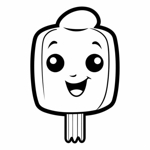 cute ice lolly kawaii character icon vector illustration design