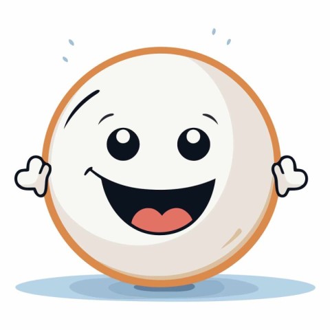 Illustration of a Cute Cartoon Coconut Fruit Mascot Character