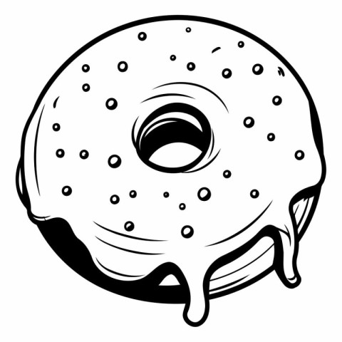 Donut icon of a donut with glaze.