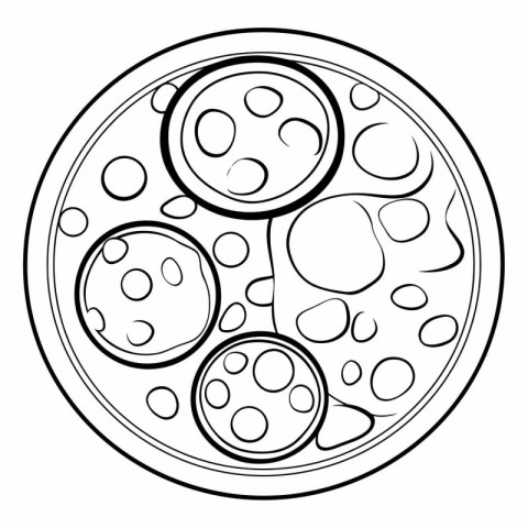 Pizza icon. Outline illustration of pizza vector icon for web