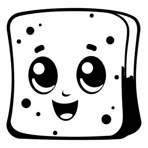 Smiling toast icon. Cartoon illustration of smiling toast vector