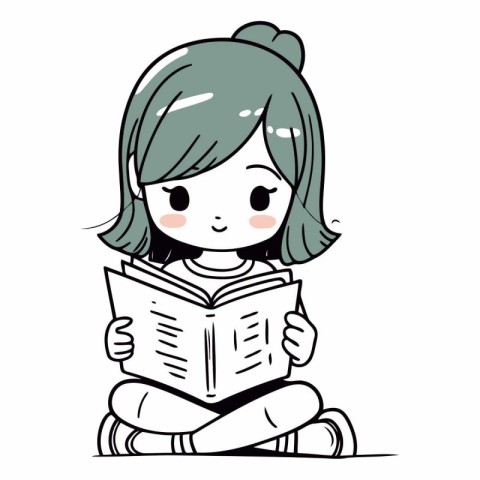 Girl reading a book of a girl reading a book.