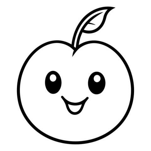 apple fresh fruit kawaii character vector illustration design  t