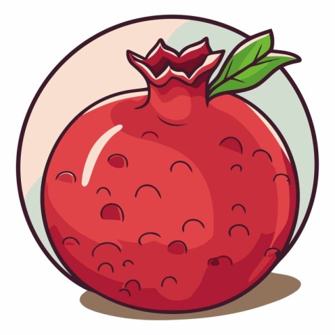 Pomegranate fruit icon. Cartoon illustration of pomegranate frui