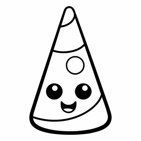 Pizza kawaii cartoon design. Kawaii expression cute character fu