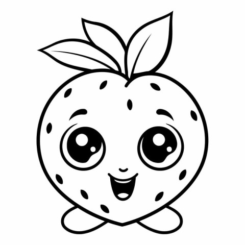 cute kawaii strawberry fruit kawaii character vector illustratio