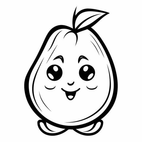 Papaya fruit kawaii cartoon character design