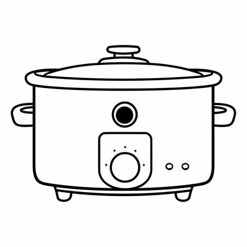 Kitchen pot icon. Outline illustration of kitchen pot vector ico