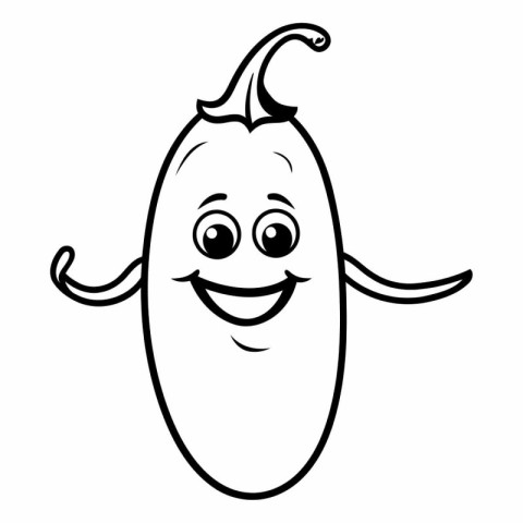 Cartoon eggplant isolated on a white background.