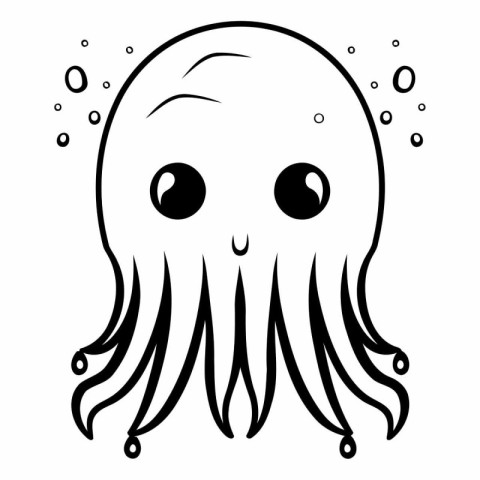 cute octopus animal cartoon vector illustration graphic design i