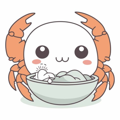 crab in bowl with ice isolated icon design  graphic