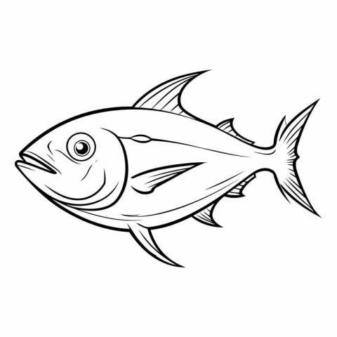 Fish icon. Outline illustration of fish vector icon for web desi