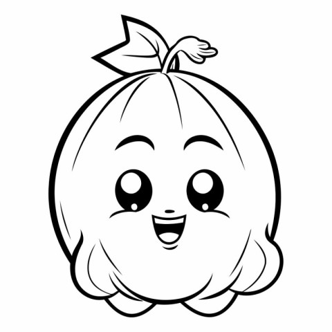 Pumpkin icon. Cartoon illustration of pumpkin vector icon for we