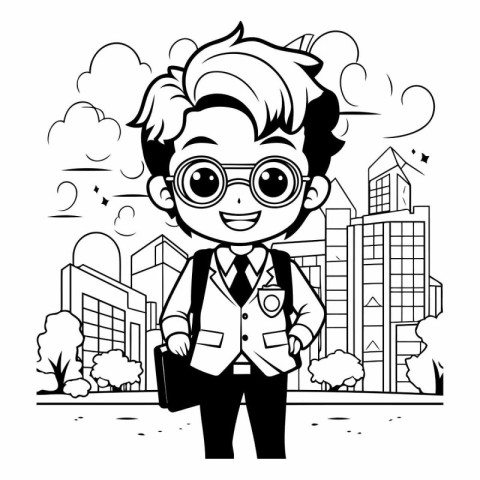 Boy cartoon design. Kid childhood little people lifestyle and pe