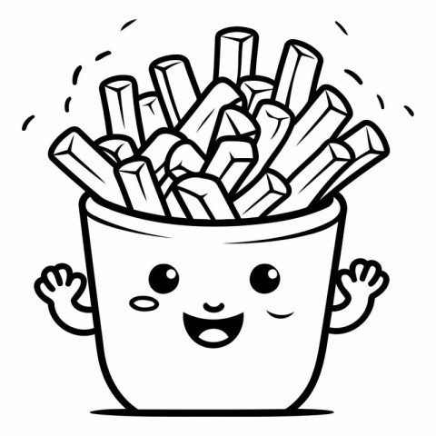 Illustration of a Potatoes Potatoes Smiling and Waving