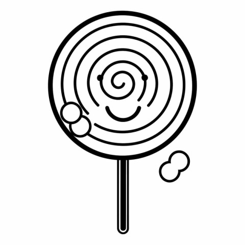 Lollipop icon. Outline illustration of lollipop vector icon for