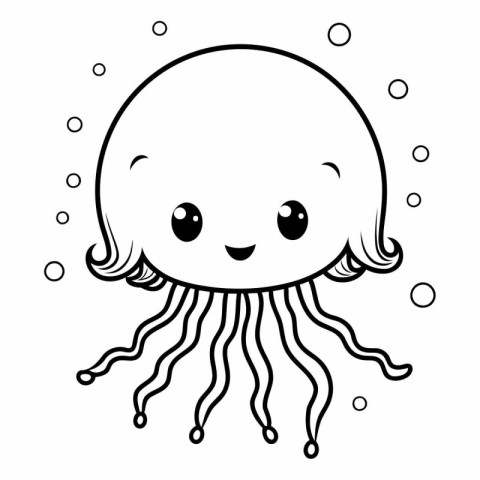 cute octopus sea animal kawaii character vector illustration des