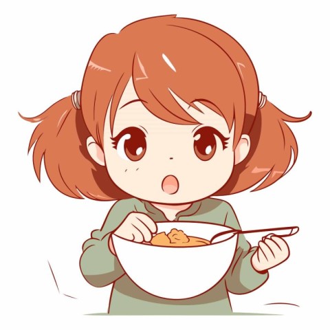 Girl eating noodle of girl eating noodle.