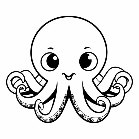 cute octopus cartoon vector illustration graphic design vector i