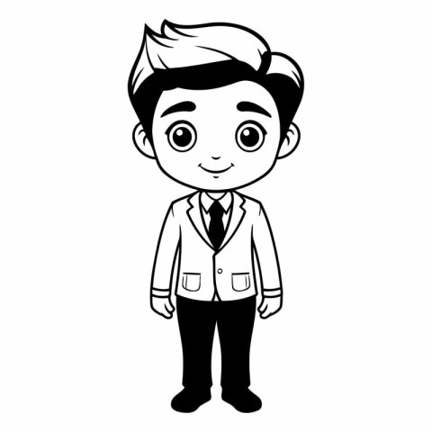 businessman avatar cartoon character vector illustration graphic