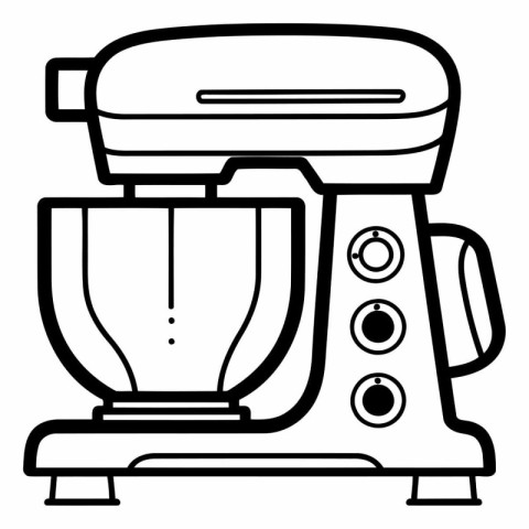 Electric mixer icon. Outline illustration of electric mixer vect