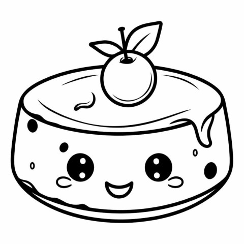 Cake icon. Cartoon illustration of cake vector icon for web desi