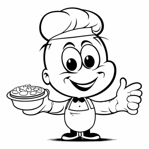 Chef Cartoon Mascot Character with a bowl of oatmeal