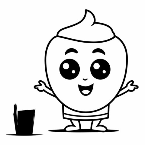 cute marshmallow cartoon character vector illustration graphic d