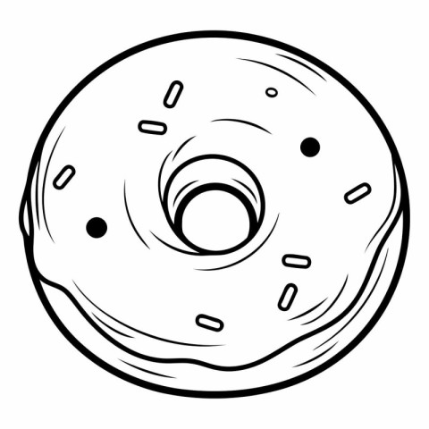 Donut icon. Outline illustration of donut vector icon for web