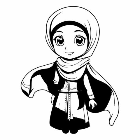 Muslim girl in traditional clothes of a Muslim girl.