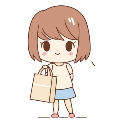 girl_shopping bag_bouton_japanese