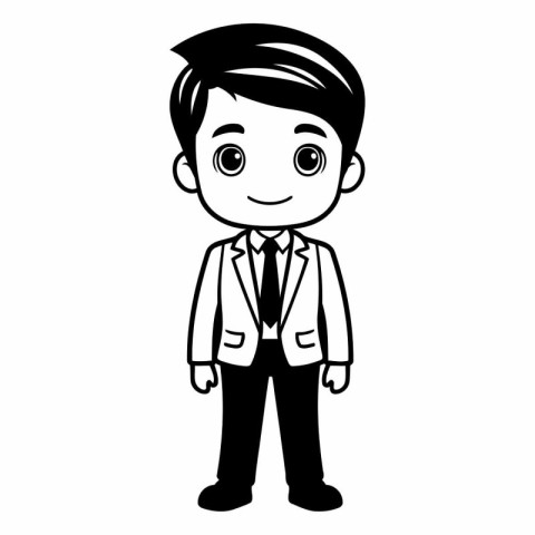 businessman cartoon icon image vector illustration design  black