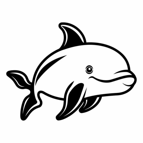 cute dolphin animal cartoon vector illustration graphic design i