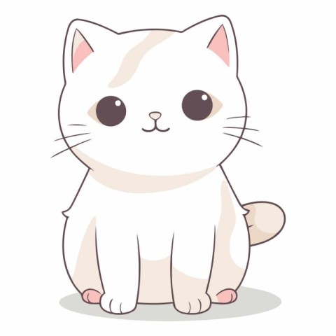 Cute cat cartoon vector illustration. Cute cartoon cat character