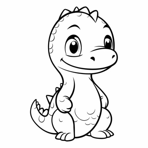 Cute Dinosaur Cartoon Mascot Character Illustration Isolated on