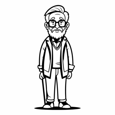 Grandfather cartoon icon. Grandfather avatar person people and h