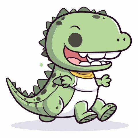 Cute crocodile cartoon vector illustration. Cute cartoon crocodi