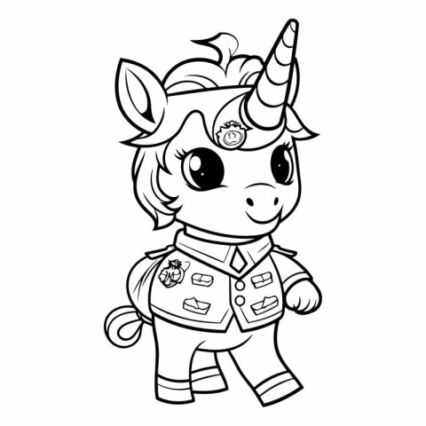 Coloring book for children: Cute unicorn.