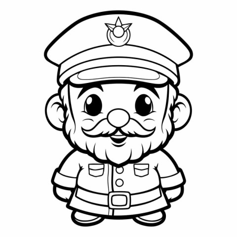 Illustration of a Pirate Captain Cartoon Mascot Character for Co