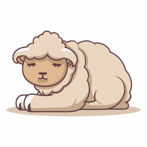 Sheep sleep icon. Cartoon illustration of sheep sleep vector ico