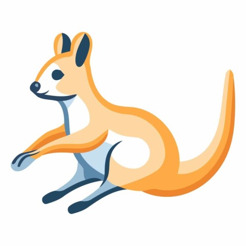 Kangaroo icon. Cartoon illustration of kangaroo vector icon for